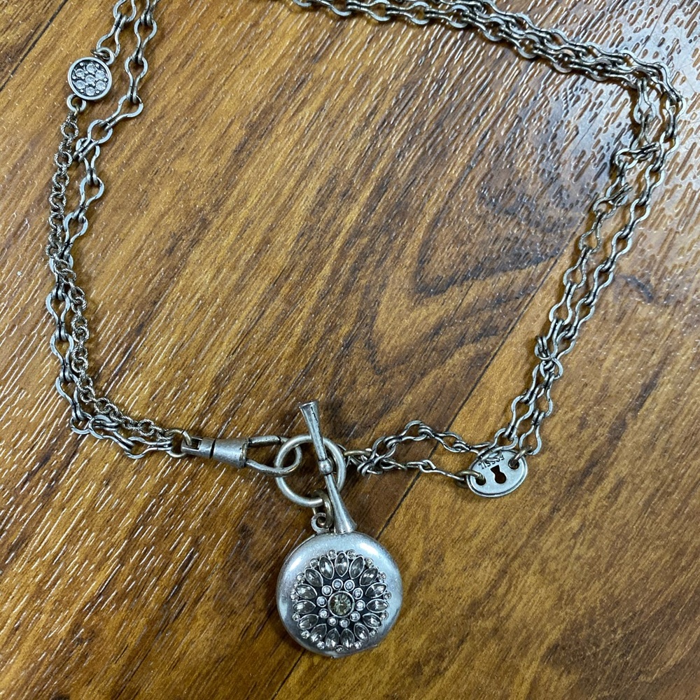 Toggle locket necklace